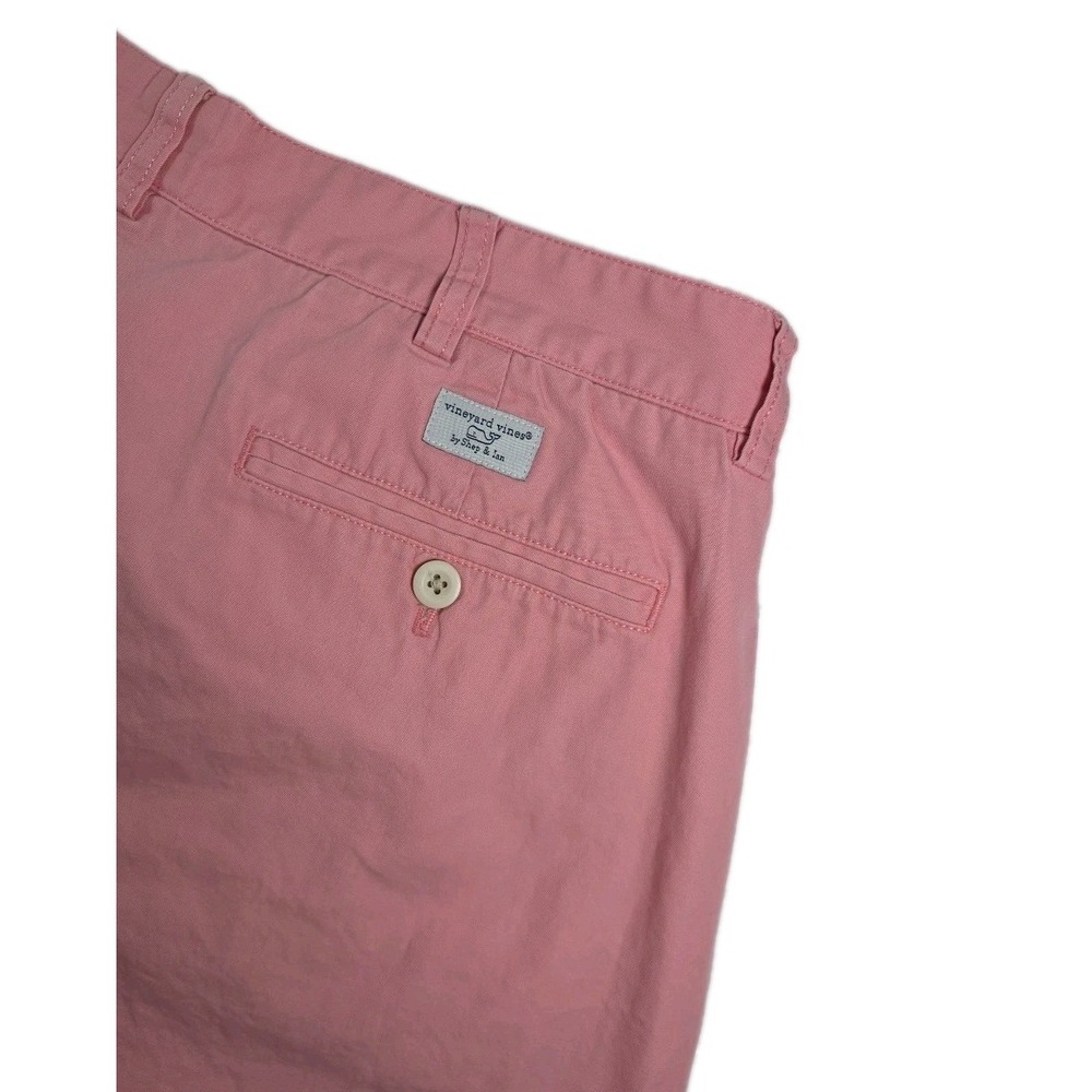 Vineyard Vines Club Mens Shorts Size 38 Pink 100% Cotton Flat Front Chino